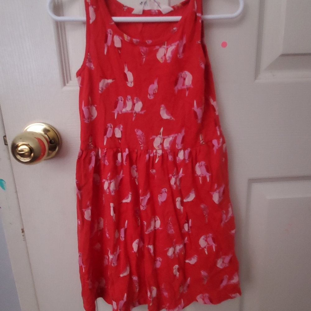 H&M red parakeet dress